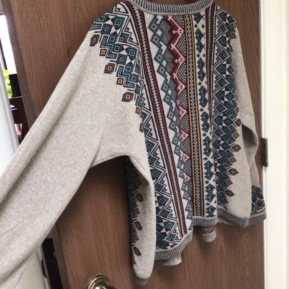 Peruvian Connection Gray And Multicolor Cardigan … - image 8